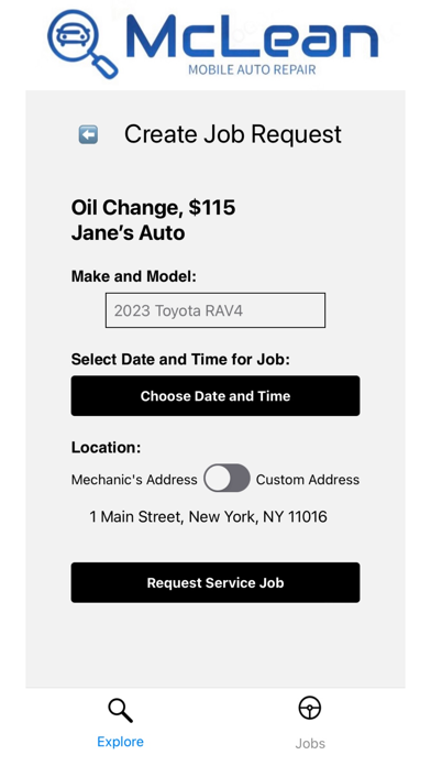 McLean Mobile Auto Repair Screenshot