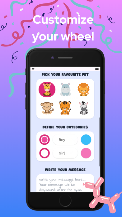 Screenshot #2 pour Gender Reveal Wheel