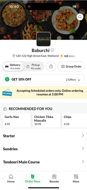 Baburchi Wallsend screenshot 2