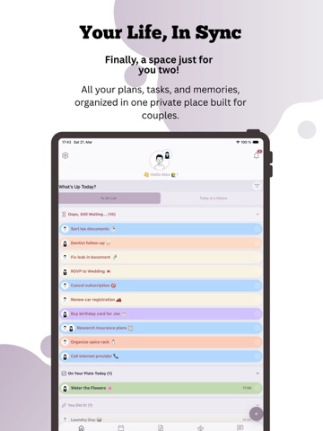 Weekenduo: Couple Planner iPad screenshot