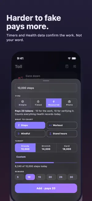 Toll: Earn Your App Time screenshot 4