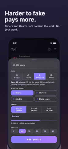 Toll: Earn Your App Time Screenshot 4 of 8