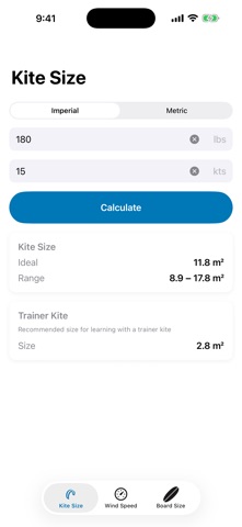 KiteCalc screenshot