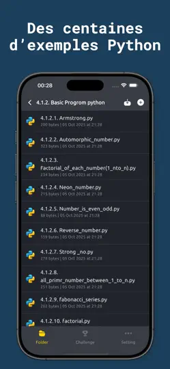 Capture d'écran de Python Coding Editor 3 IDE App sur iPhone 5