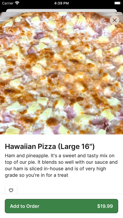 Hawkeyes Pizza iPhone screenshot 4 - Food & Drink app