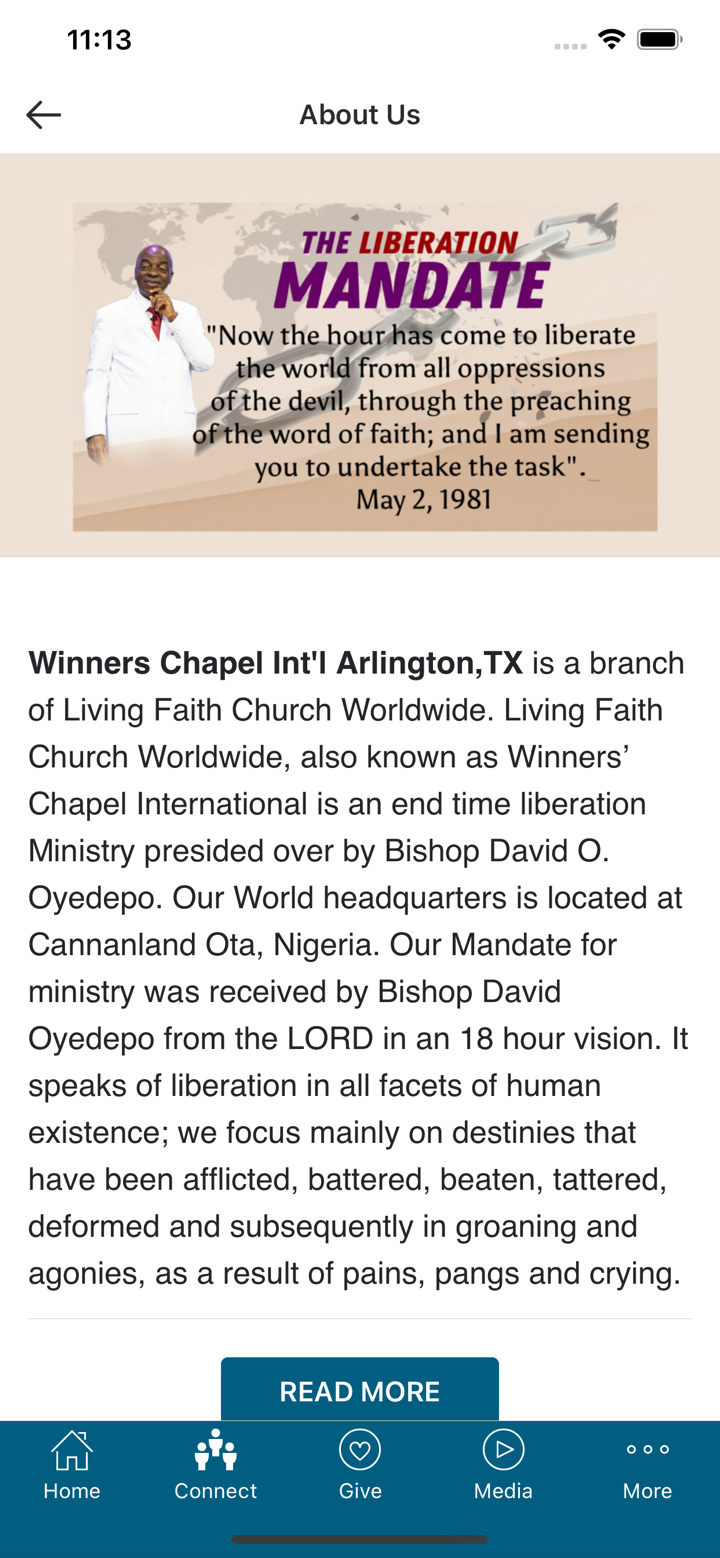 Winners Chapel Arlington,TX screenshot 2