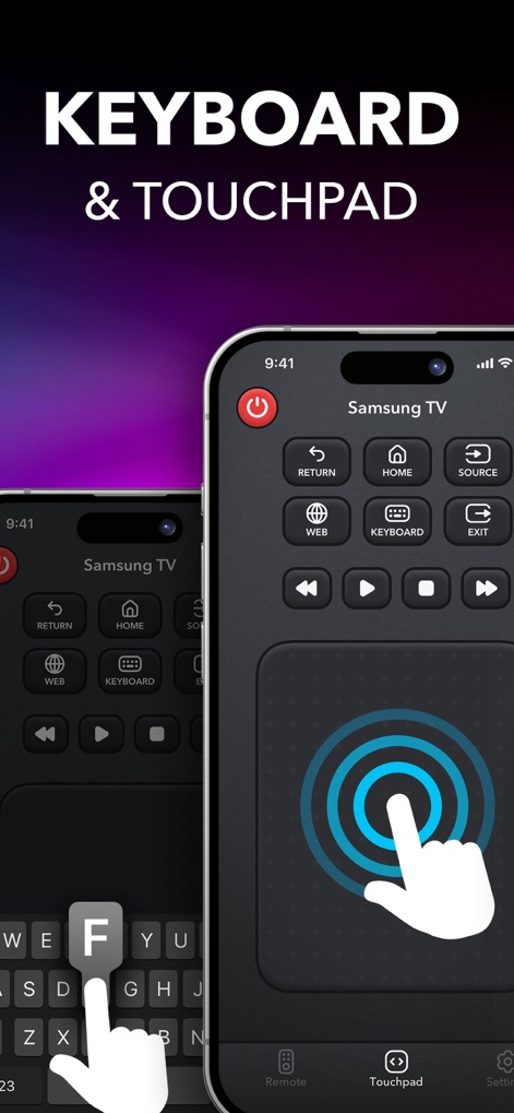 Universal Remote TV Control - Teclado e Touchpad
