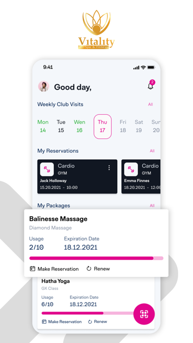 Vitality SPA iPhone screenshot