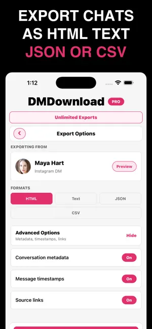DMDownload: Save Chat Messages screenshot 3