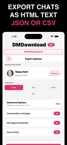 DMDownload: Save IG Messages iPhone screenshot