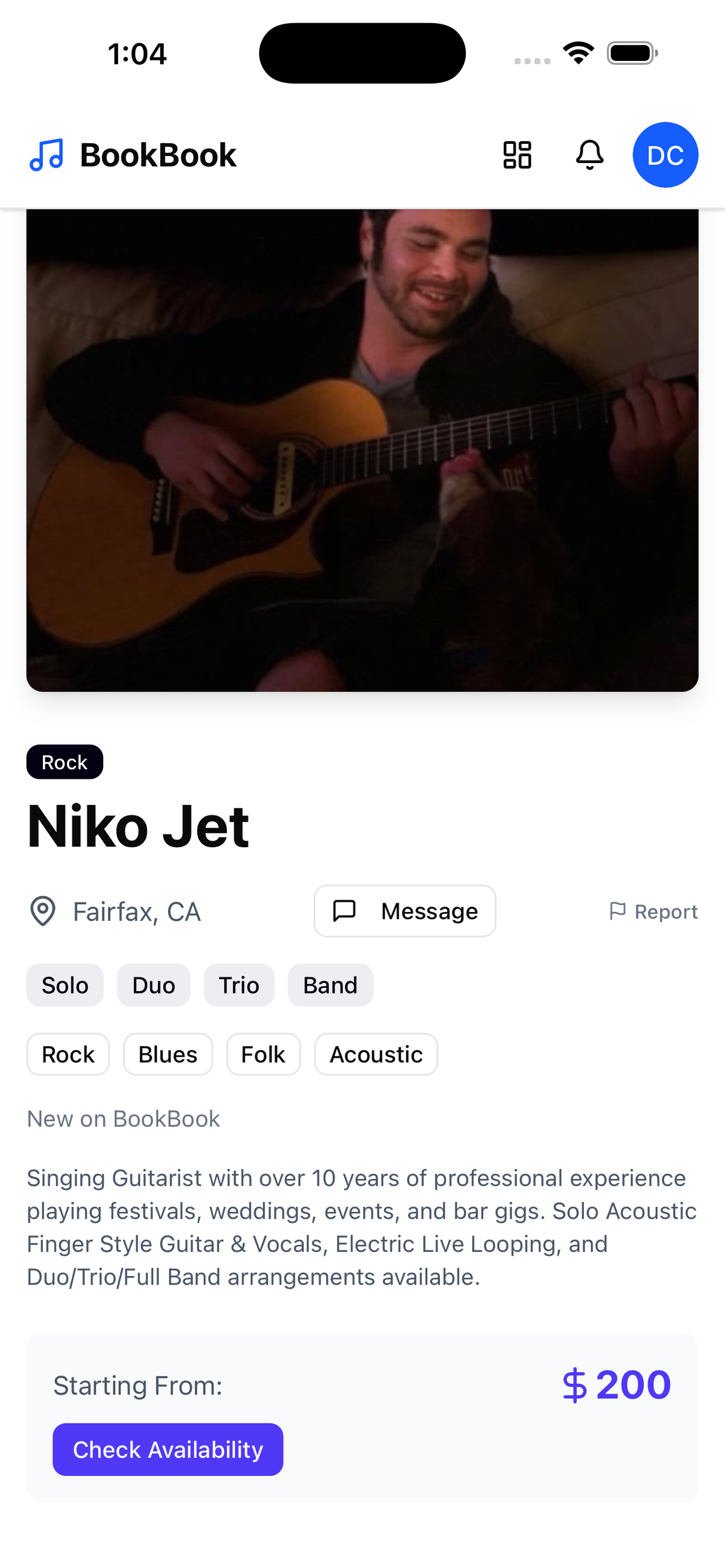 BookBook Gigs screenshot 3