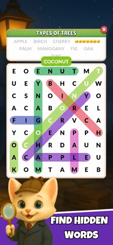 Word Search Meow - Cat Puzzle iPhone screenshot