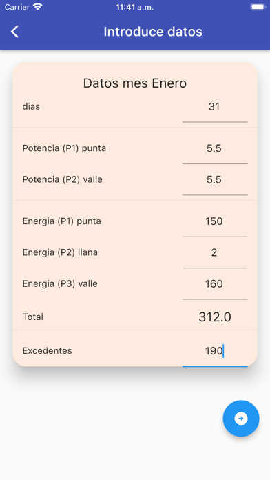 Comparador Tarifas Eléctricas Screenshot