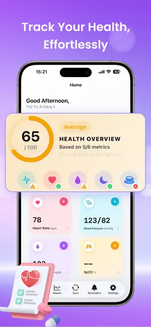 Smart BP & Glucose Care iPhone screenshot 1