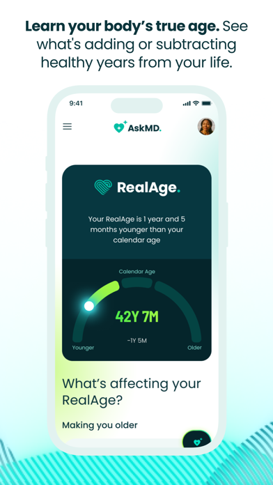 AskMD. Smart health guidance. iPhone screenshot