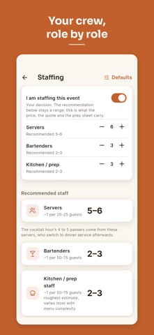 Catering Calc: Food Per Guest screenshot 5