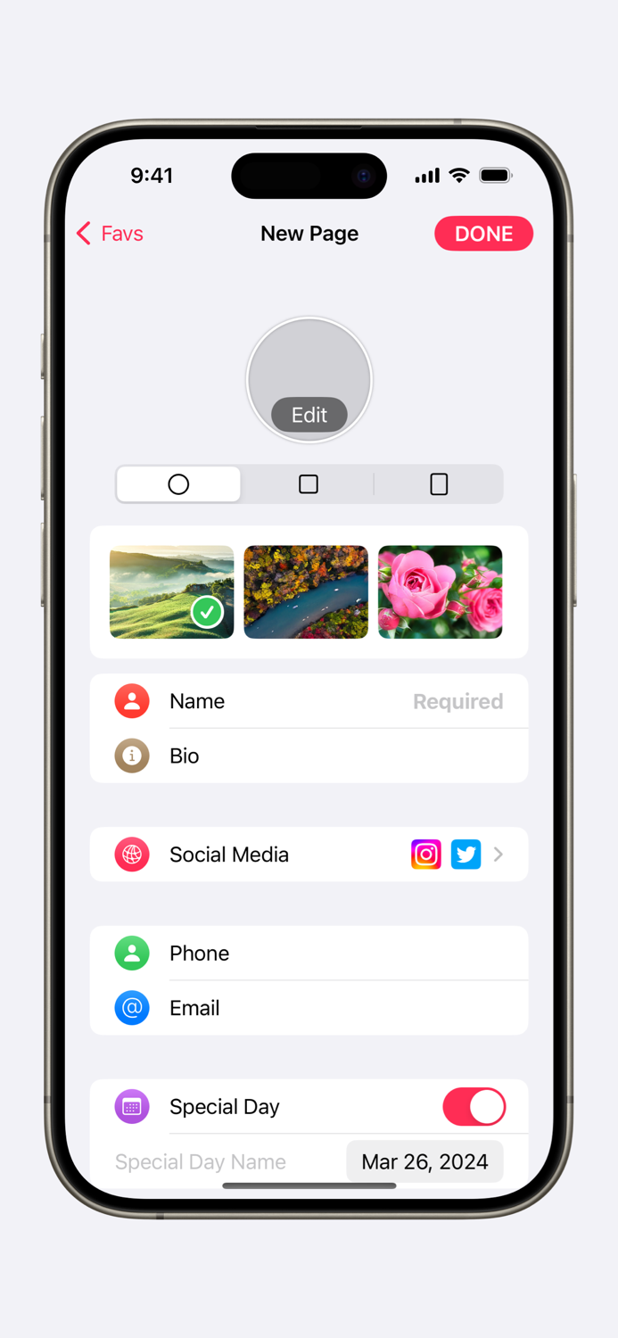 Favs - Save Your Favorites