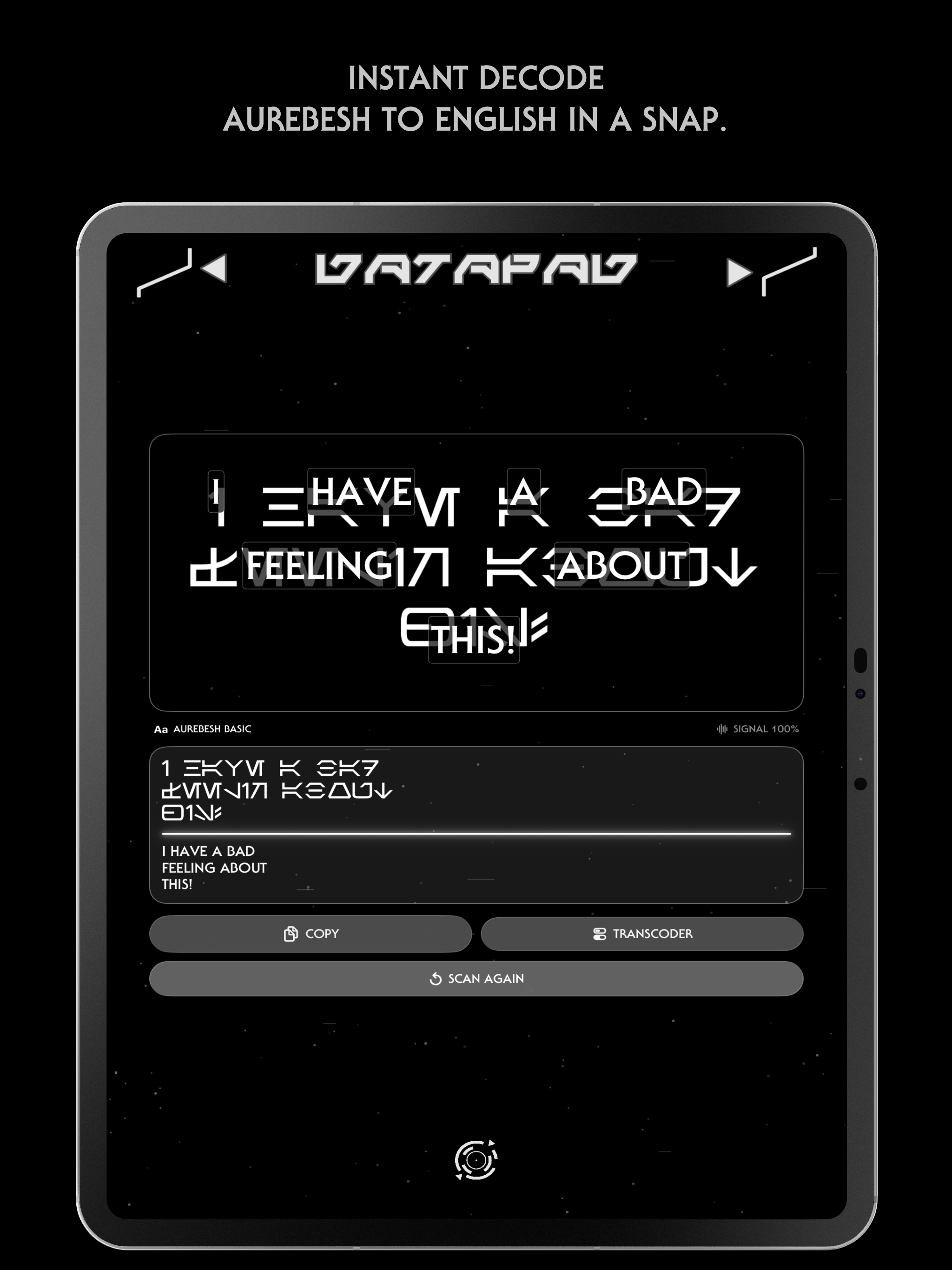 Datapad | Aurebesh Translator screenshot 18