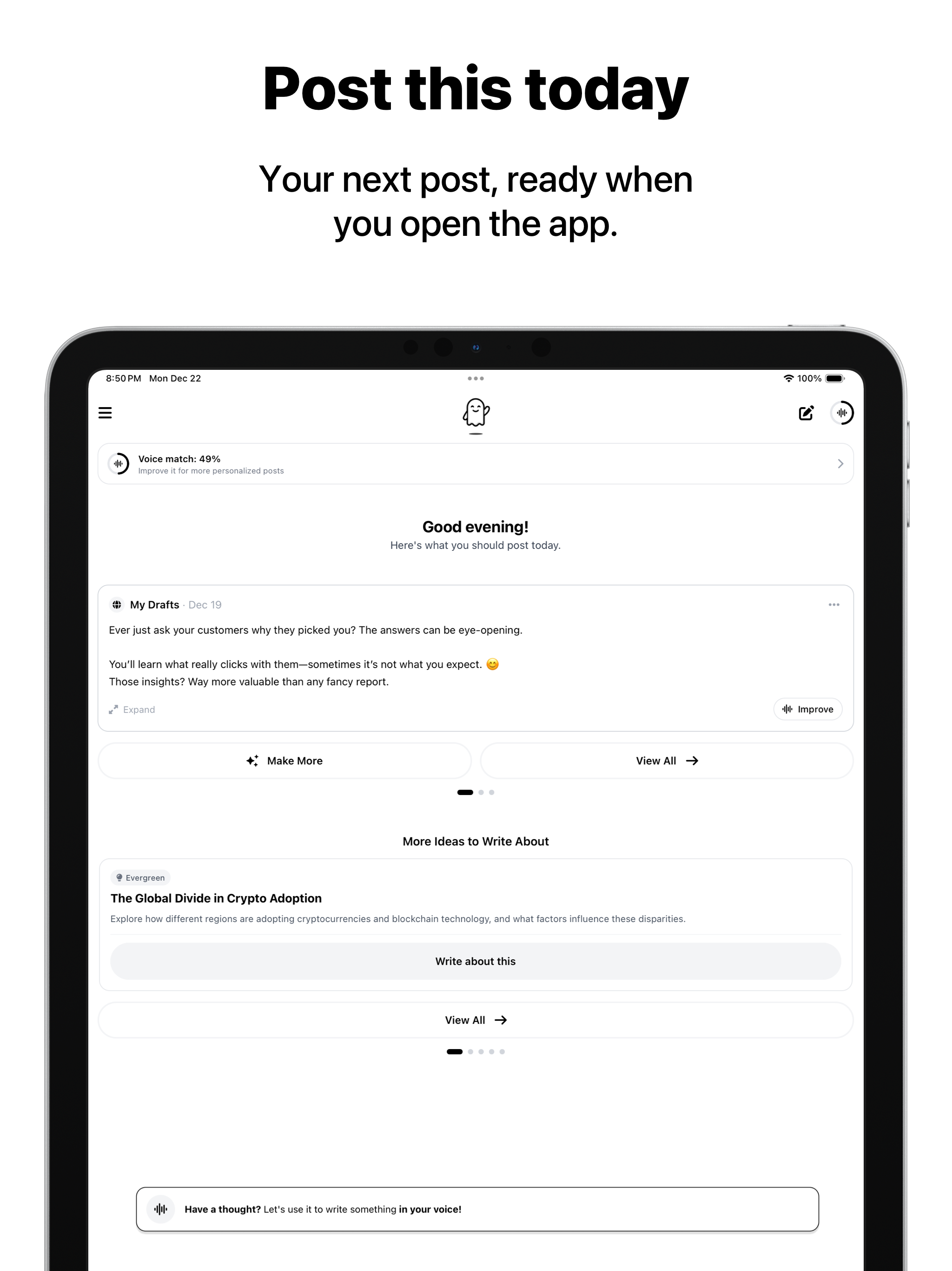 Ghost: Social Post Writer screenshot 9