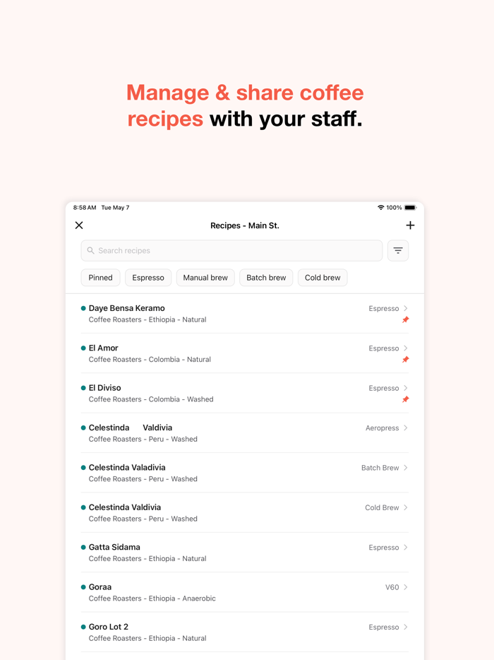 Brewspace Café Manager
