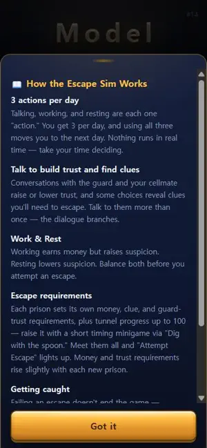 Model Prisoner screenshot 4