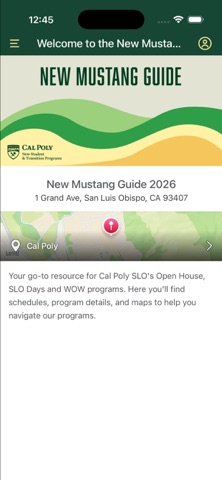 Cal Poly Orientation iPhone screenshot