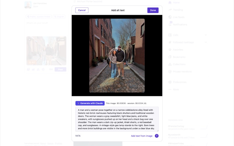 AI Alt Text for the Fediverse screenshot