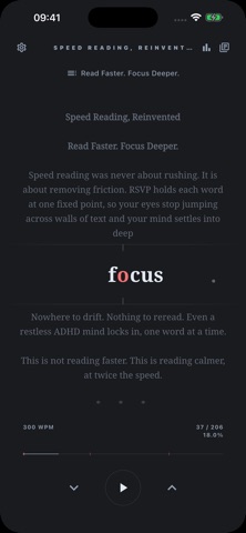 Stasis: RSVP Speed Reader Screenshot 3 of 7