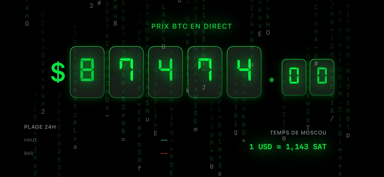 Screenshot #2 pour SatsClock - Horloge Bitcoin