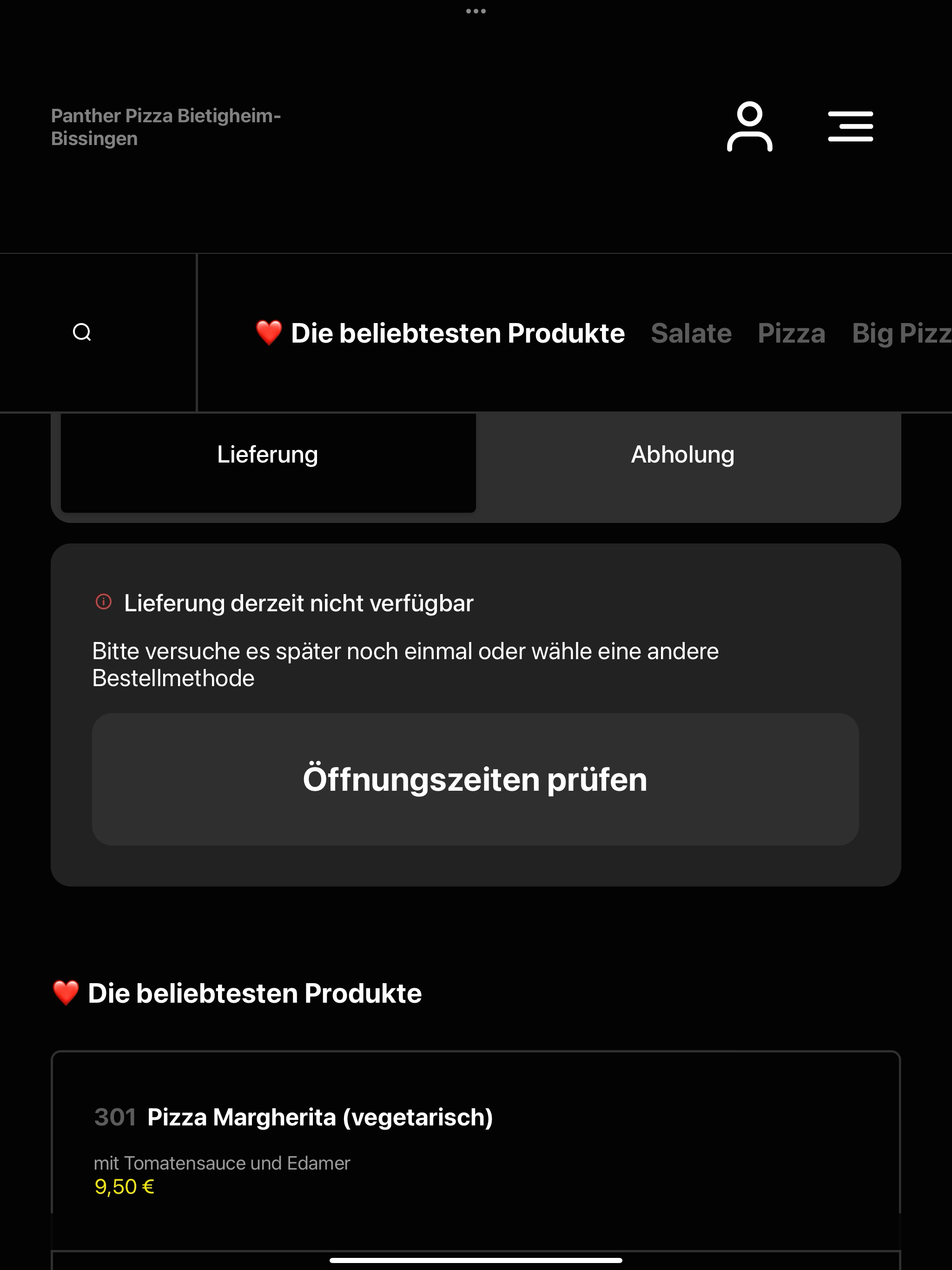 Panther Pizza Bietigheim