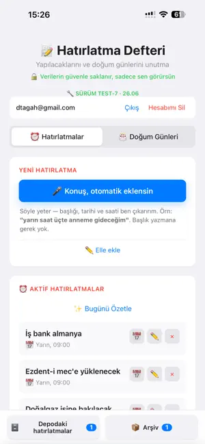 Hatirlatma Defteri Altunsuyu screenshot 1