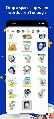 Astronaut Dog Stickers screenshot