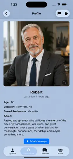 Captura de pantalla de Gay Older Men Chat en iPhone 1