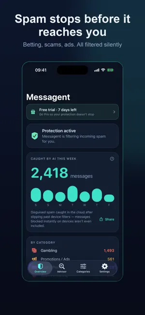 Messagent: AI SMS Spam Blocker screenshot 1