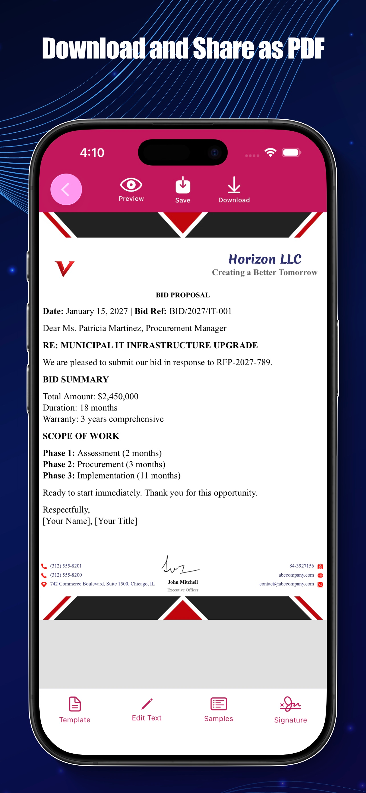 Letterhead Maker App. screenshot 4