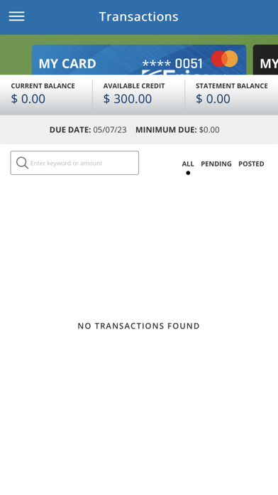 Erie FCU Card Manager Screenshot