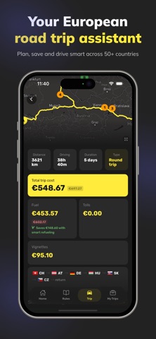 Accudriver - Road Trip Planner iPhone screenshot