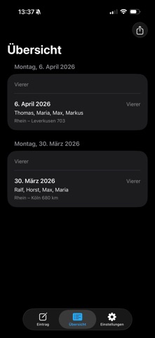 Rudertagebuch screenshot