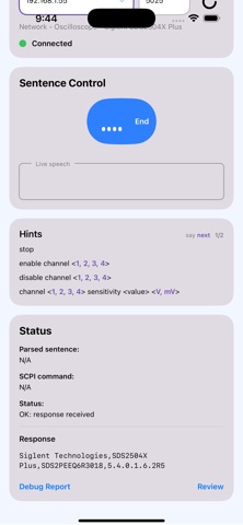 Instrument Voice Control screenshot