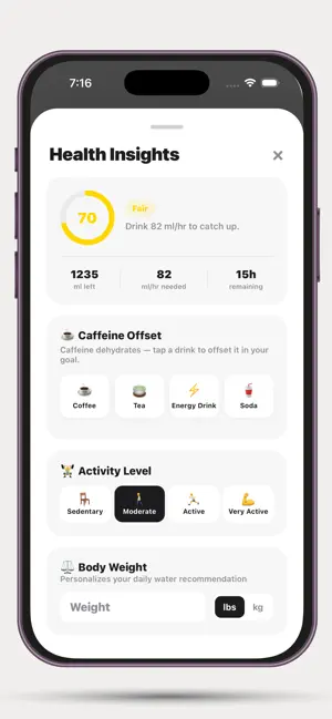 TheSimpleWaterTrackerApp screenshot 2
