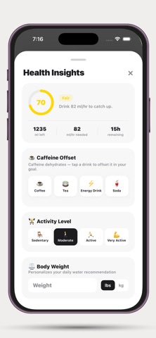 TheSimpleWaterTrackerApp screenshot