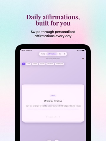 Sovella: Manifest & Affirm iPad screenshot