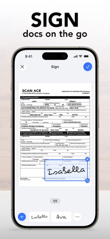 SCAN ACE · PDF Scanner App iPhone screenshot
