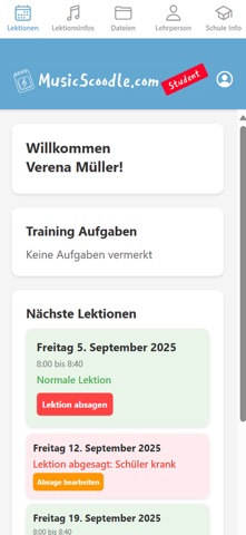 MusicScoodle Students screenshot