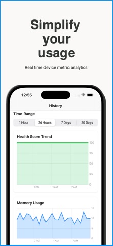 Device Health: Battery & RAM iPhone screenshot