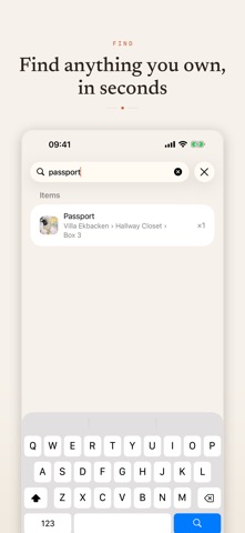 Ordning: Home Inventory iPhone screenshot