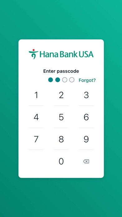 Hana Bank USA Screenshot