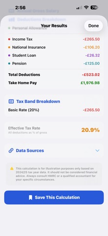 Salary Cal iPhone screenshot