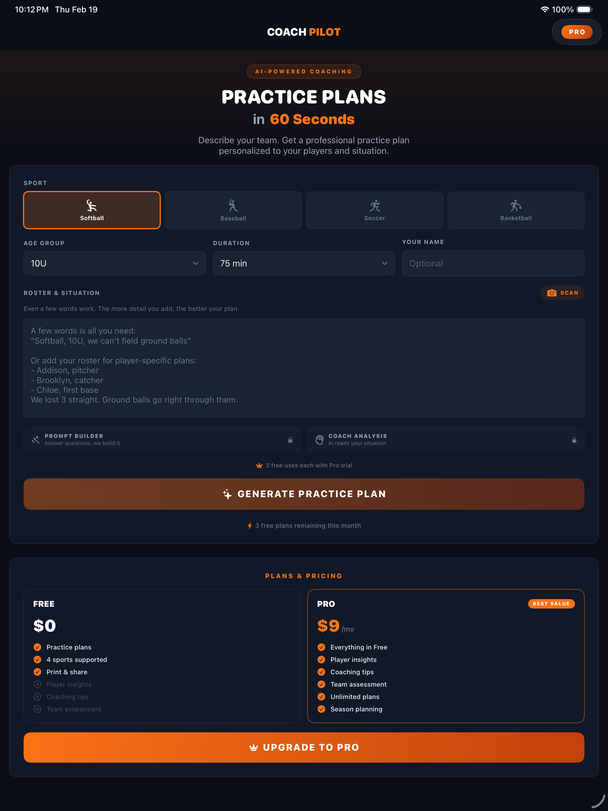 CoachPilot - Practice Plans screenshot 3
