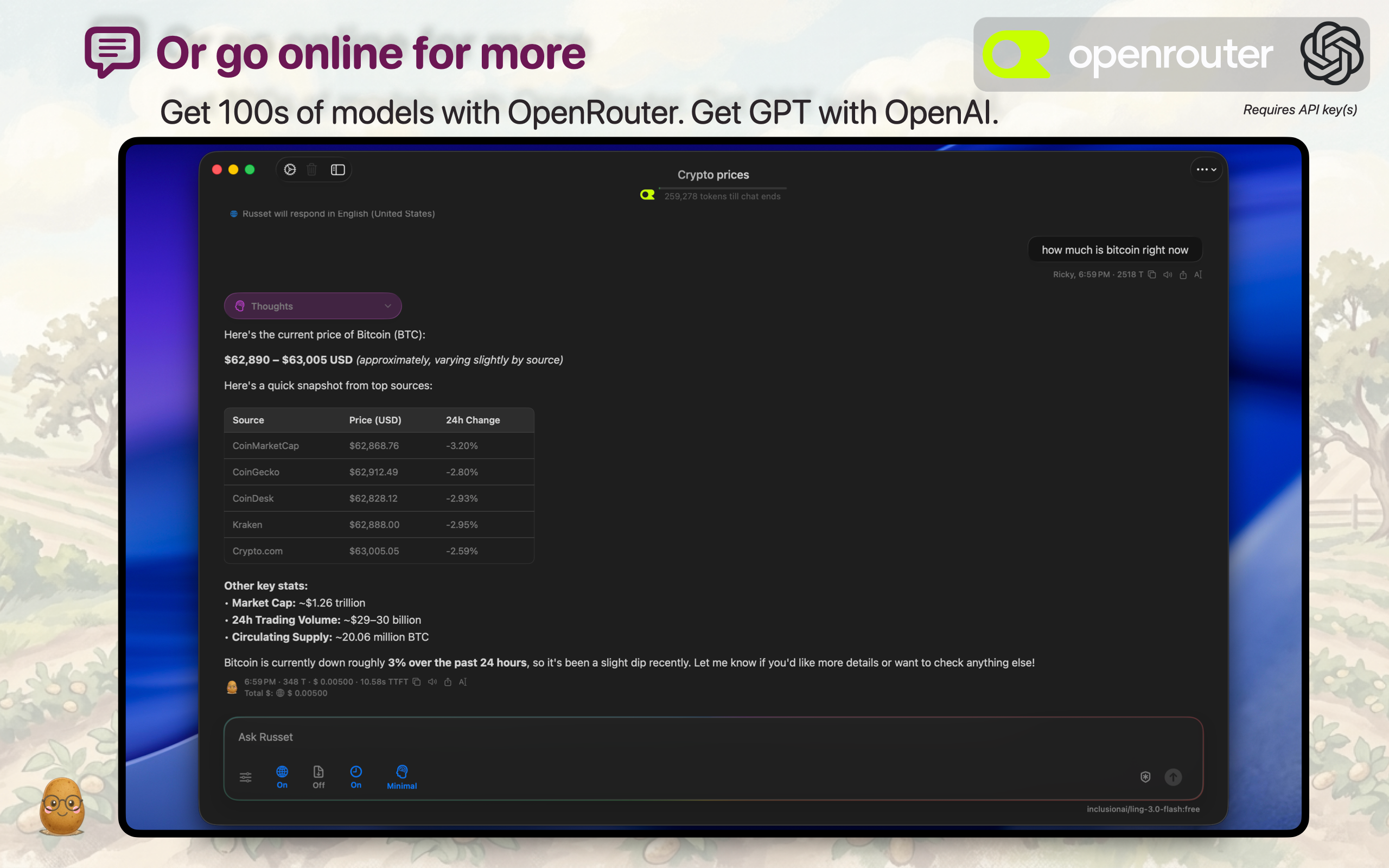 Russet: OpenRouter & Local AI screenshot 20